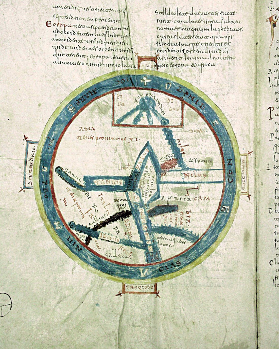 Mapa T-O (Etymologiae, siglo X)